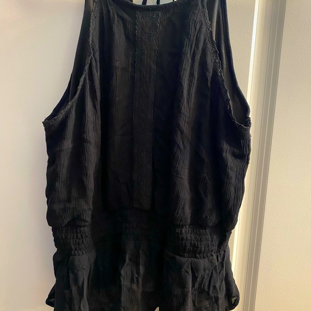 Black spaghetti strap tank